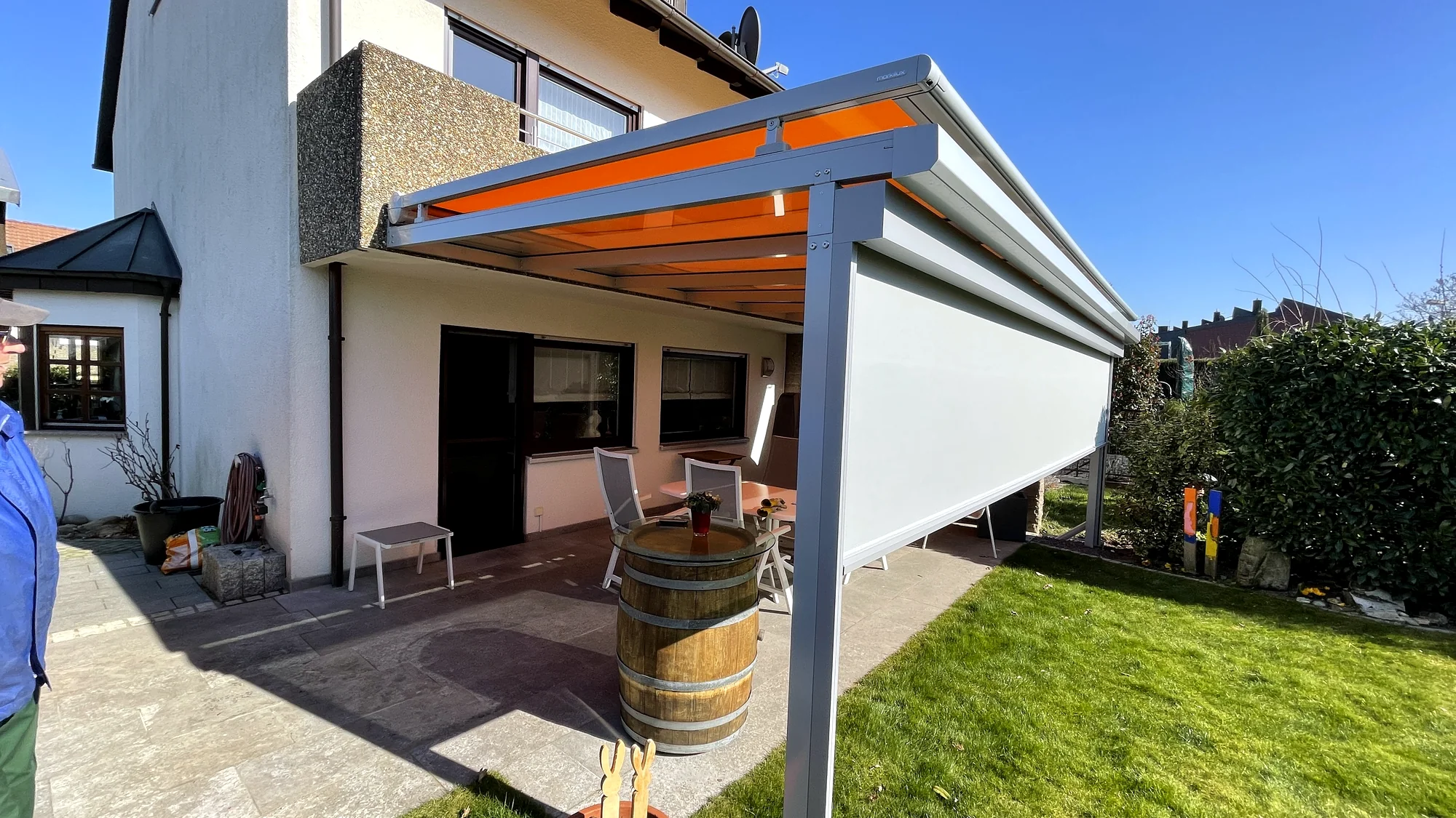 ZIP-Screen mit Terrassenüberdachung – Referenz von Fenster und Rollladen Müller